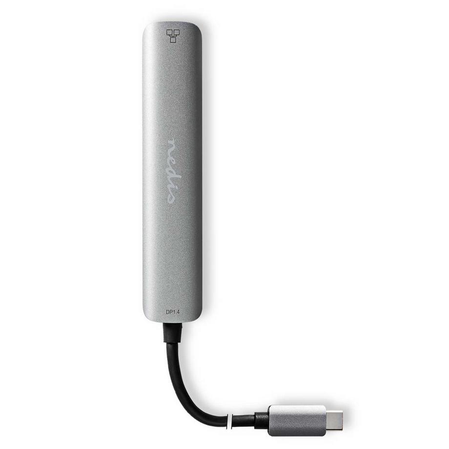 Nedis  Adattatore USB multiporta | USB 3.2 Gen 1 | USB-C™ Maschio | HDMI™ Femmina / RJ45 Femmina / 3x USB-A Femmina | 5 Gbps | 0,20 m | Rotondo | Placcato oro | PVC | Antracite | Scatola 