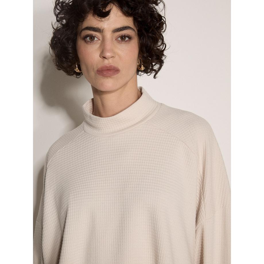 APRICOT Oversize-Oberteil aus Waffel-Jersey  