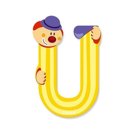 Janod Buchstaben Clown U  