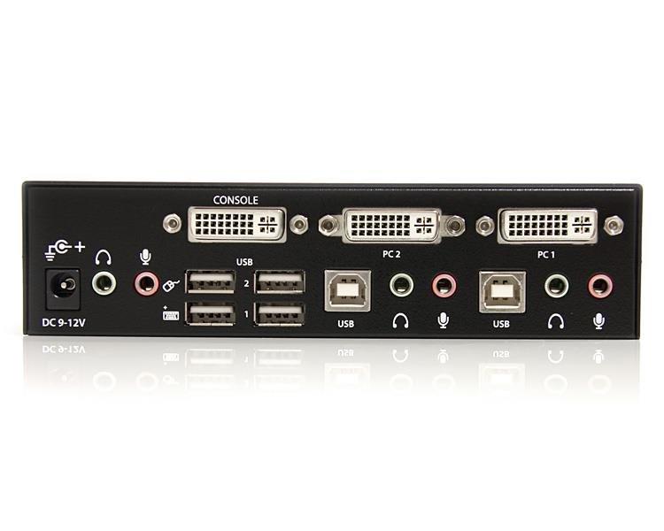 STARTECH.COM  StarTech.com Commutateur KVM 2 Ports DVI, USB et Audio - Switch KVM - 1920x1200 