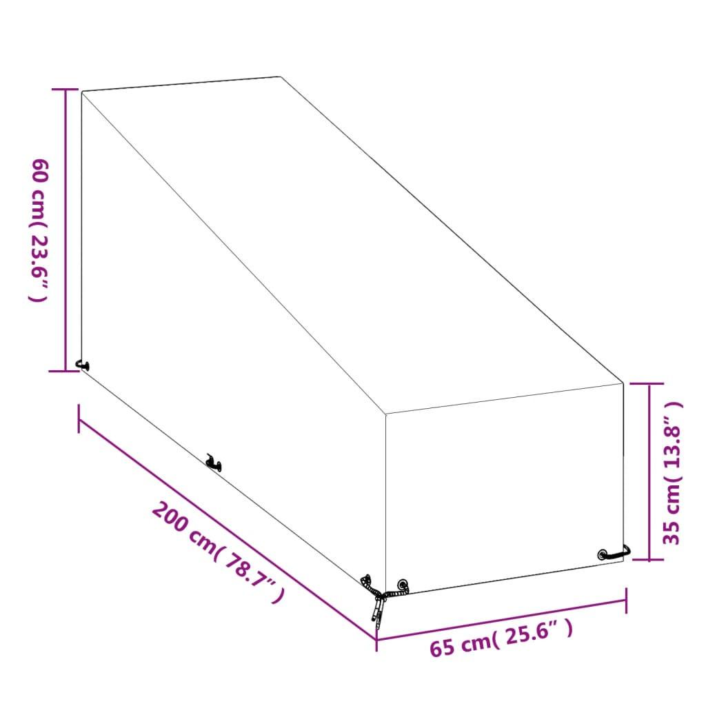 VidaXL Abdeckung sonnenliege polyethylen  