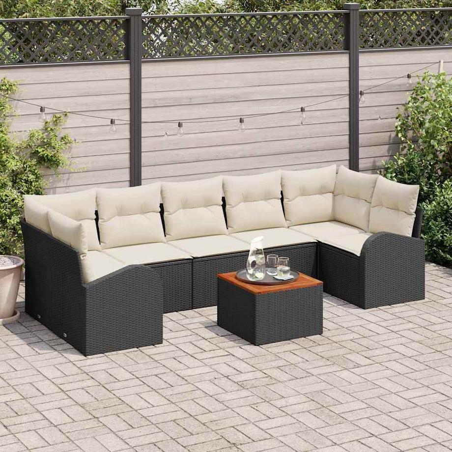 VidaXL Canapé de jardin poly rattan  