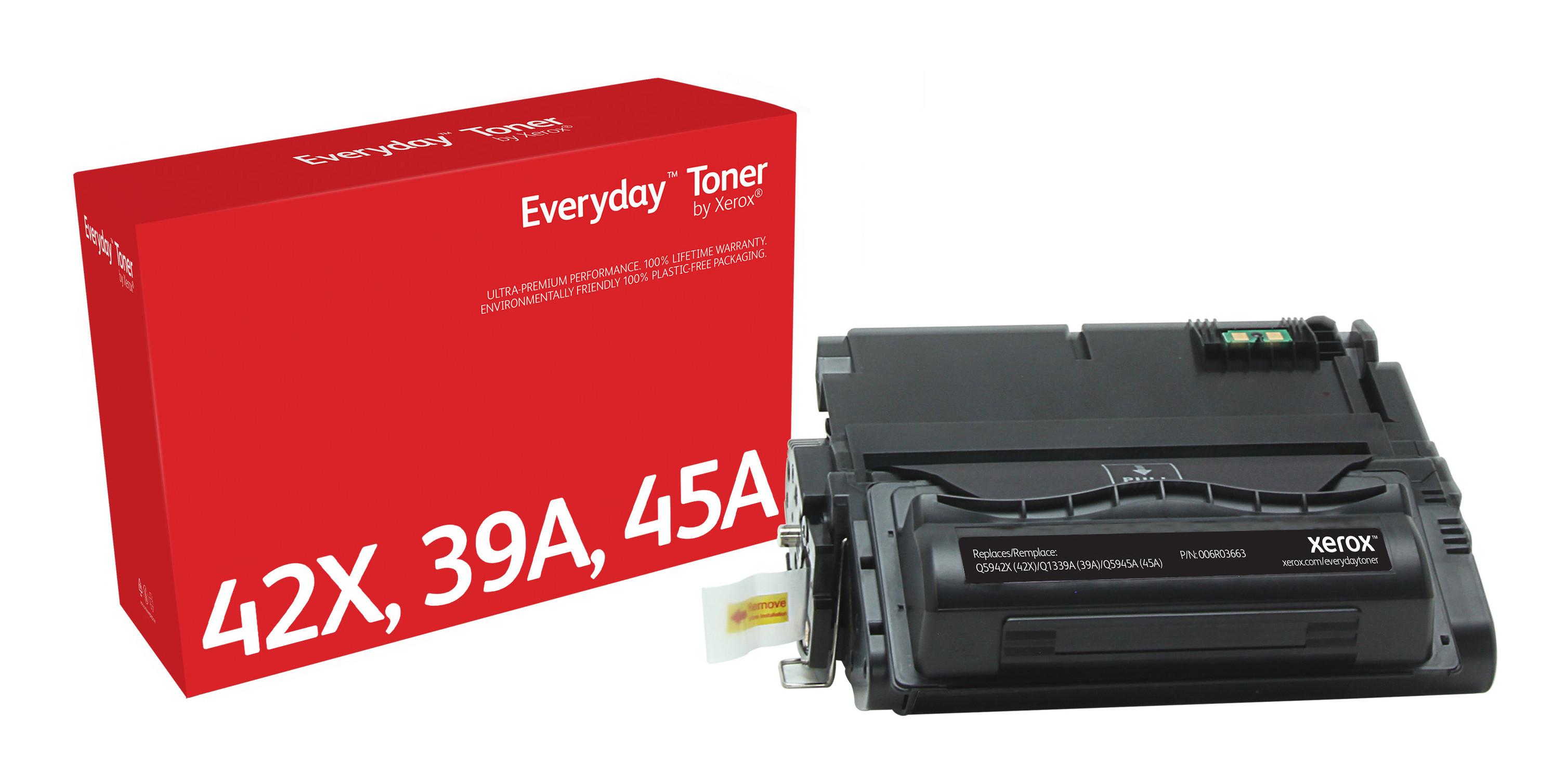 Image of Everyday ™ Mono Toner von , kompatibel mit HP 42X/39A/45A (Q5942X/ Q1339A/ Q5945A), Standardkapazität