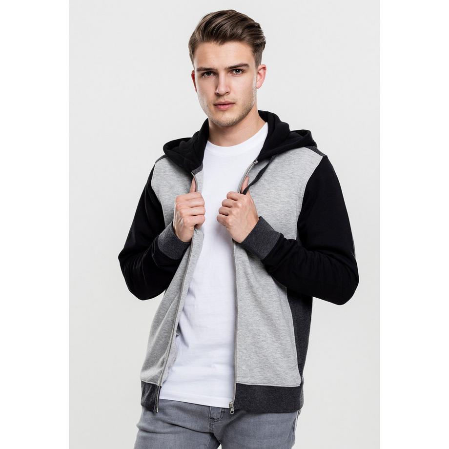 URBAN CLASSICS 3-Tone Sweat Zip Hoodie  