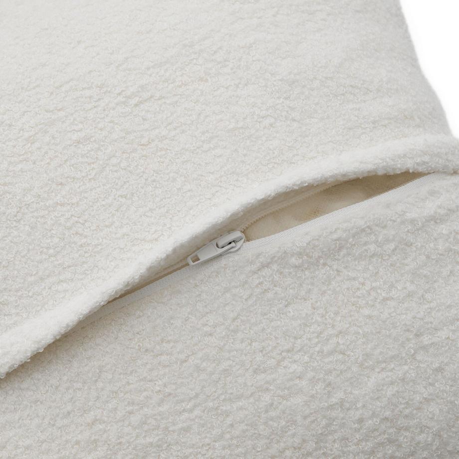 Tectake Fauteuil de détente Love Revêtement bouclé, large dossier en demi-cercle  