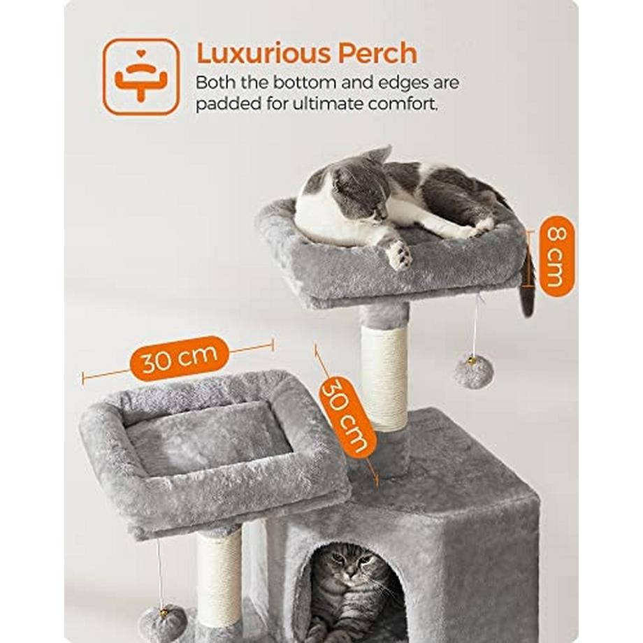 Pricenet  Kompakter Kratzbaum für kleine Räume – 50 x 35 cm, gemütlich und lustig 