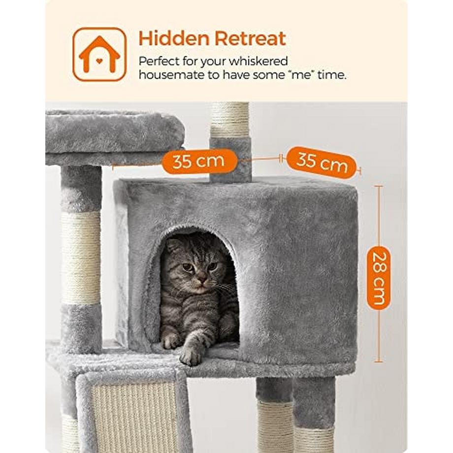 Pricenet  Kompakter Kratzbaum für kleine Räume – 50 x 35 cm, gemütlich und lustig 