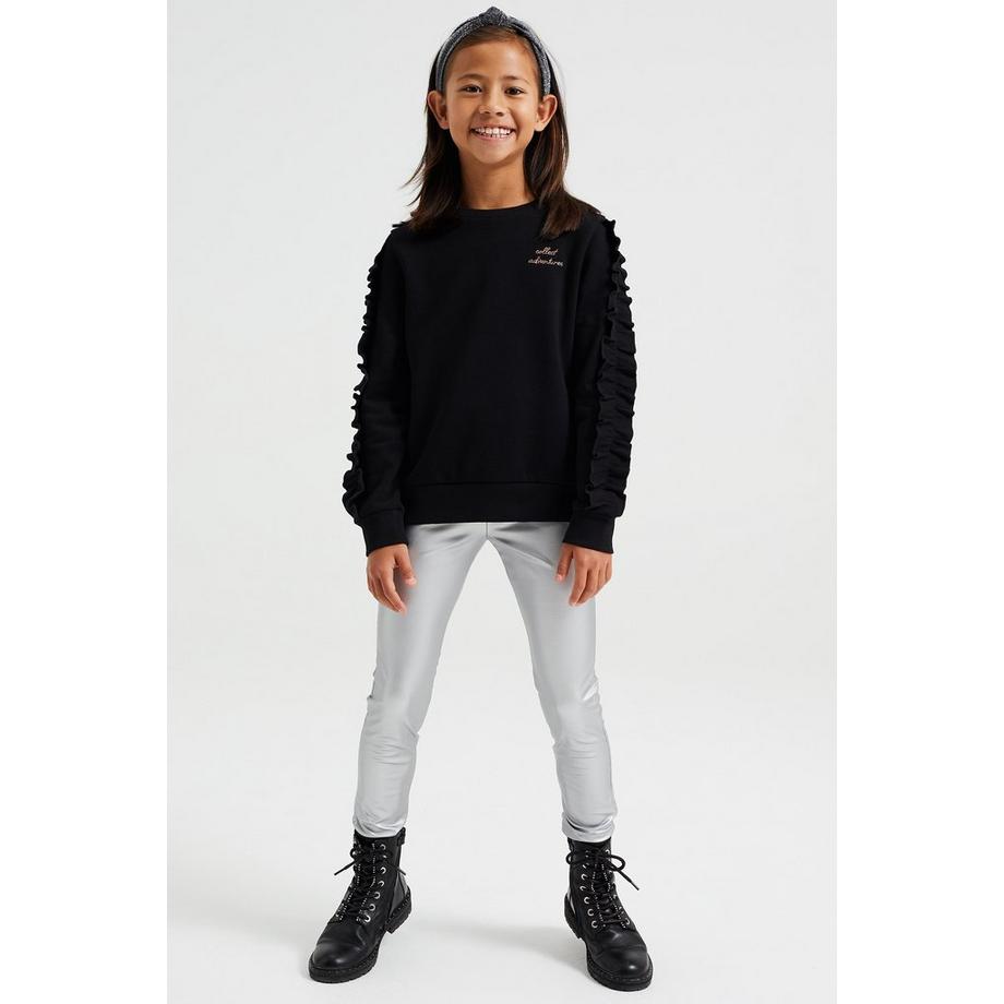 WE Fashion  Mädchen-Leggings Aus Lederimitat 