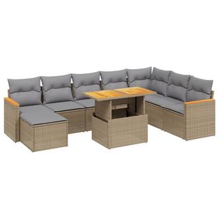 VidaXL set divano da giardino Polirattan  