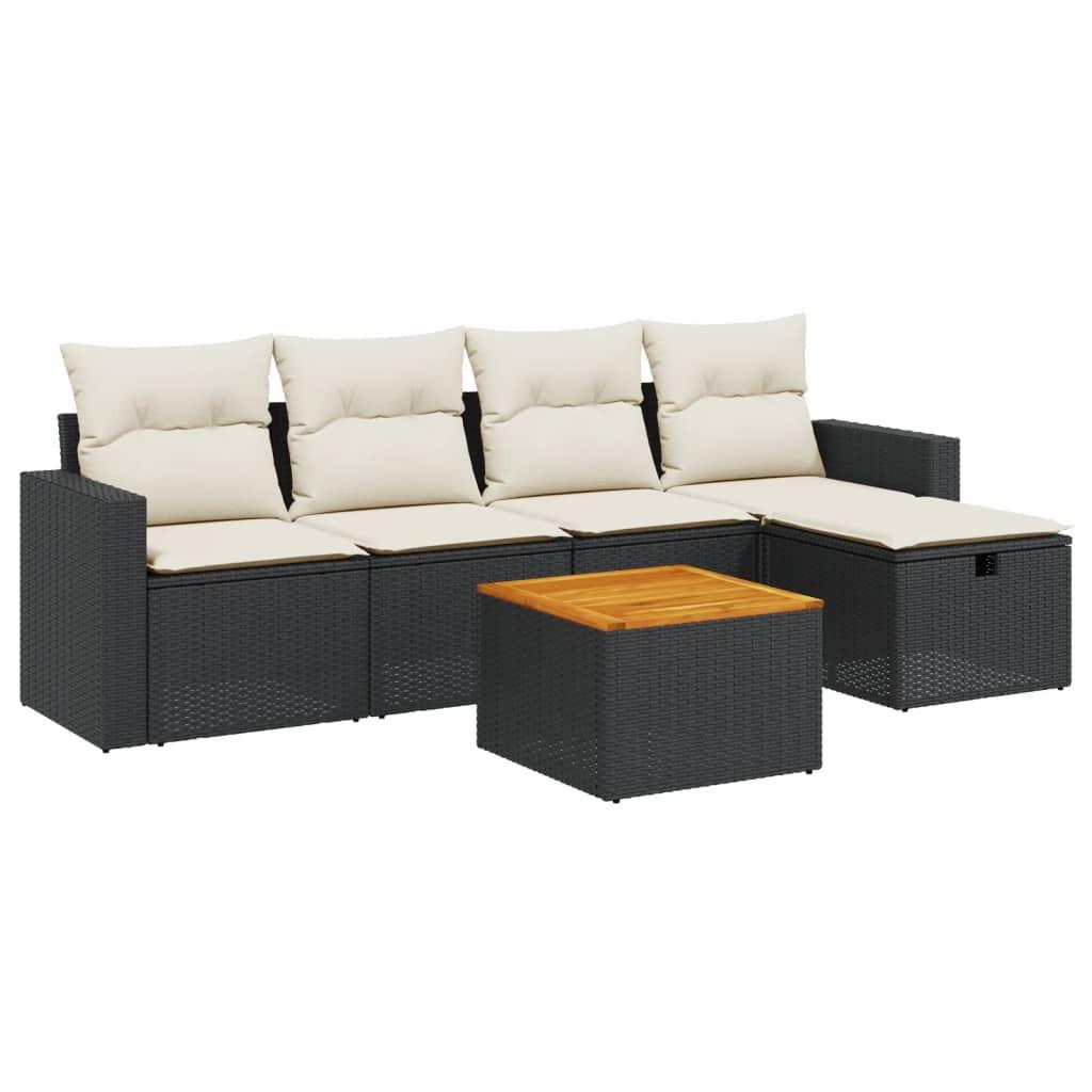 VidaXL set divano da giardino Polirattan  