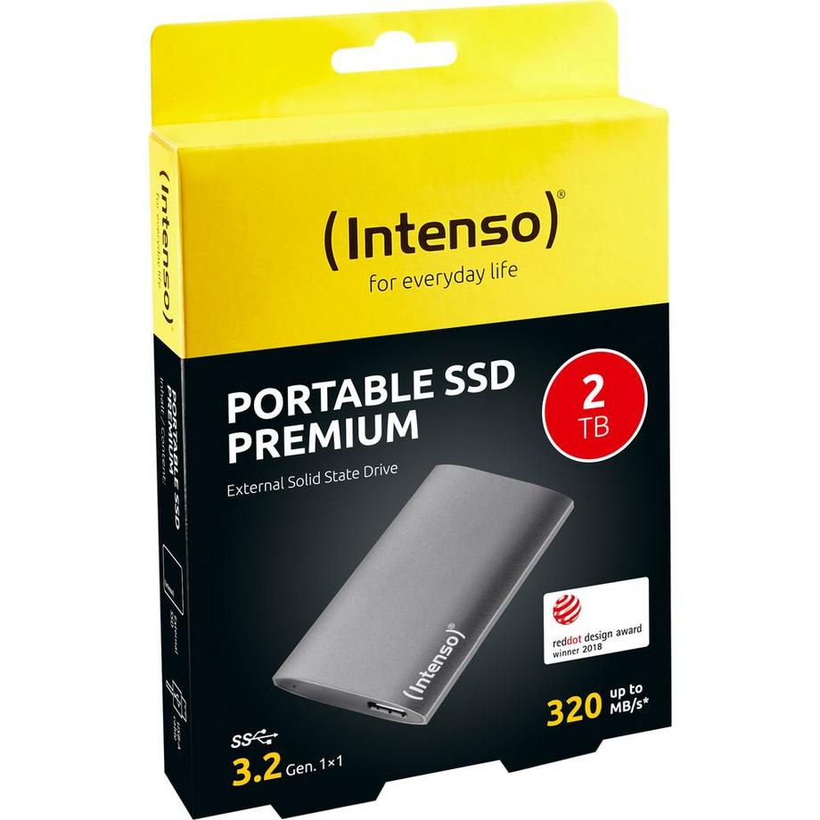 Intenso  SSD Premium 2 TB Externe SSD USB 3.2 Gen 1 (USB 3.0) Anthrazit 
