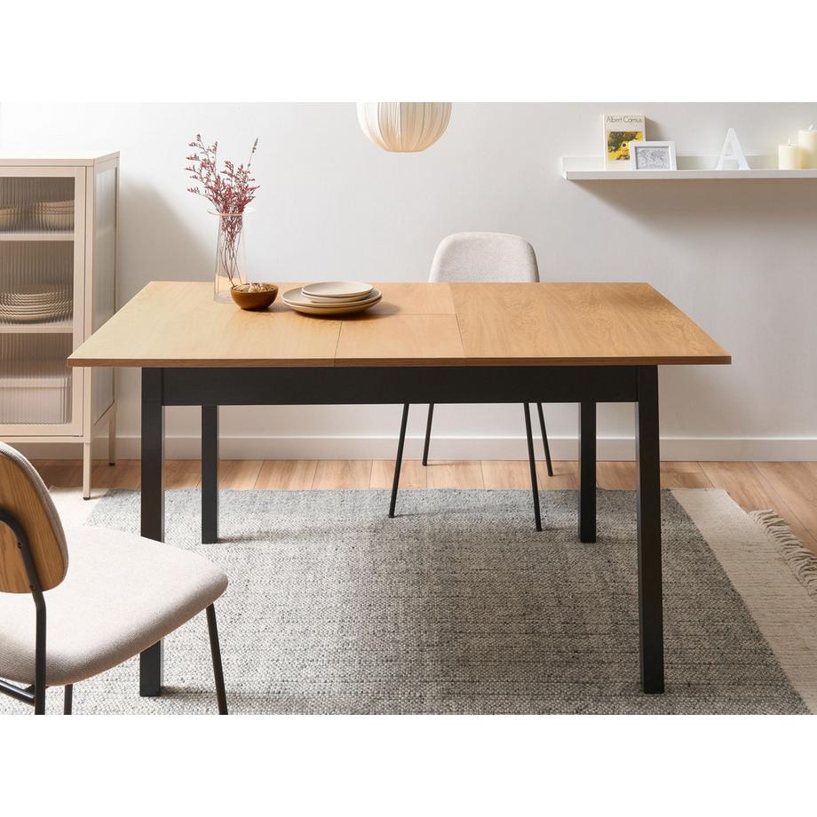 Beliani Table de salle à manger extensible en Bois de pin Moderne HOUSTON  