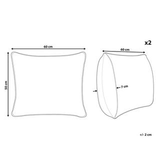Beliani Set di 2 guanciali en Microfibra ERRIGAL  