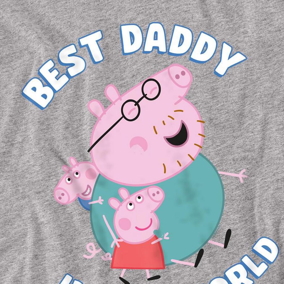 Peppa Pig Maglietta Manica Lunga Best Daddy In The World  