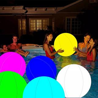 Minhgoring  Aufblasbarer Wasserball mit LED (Ø 40cm) - Multicolor und Fernbedienung 