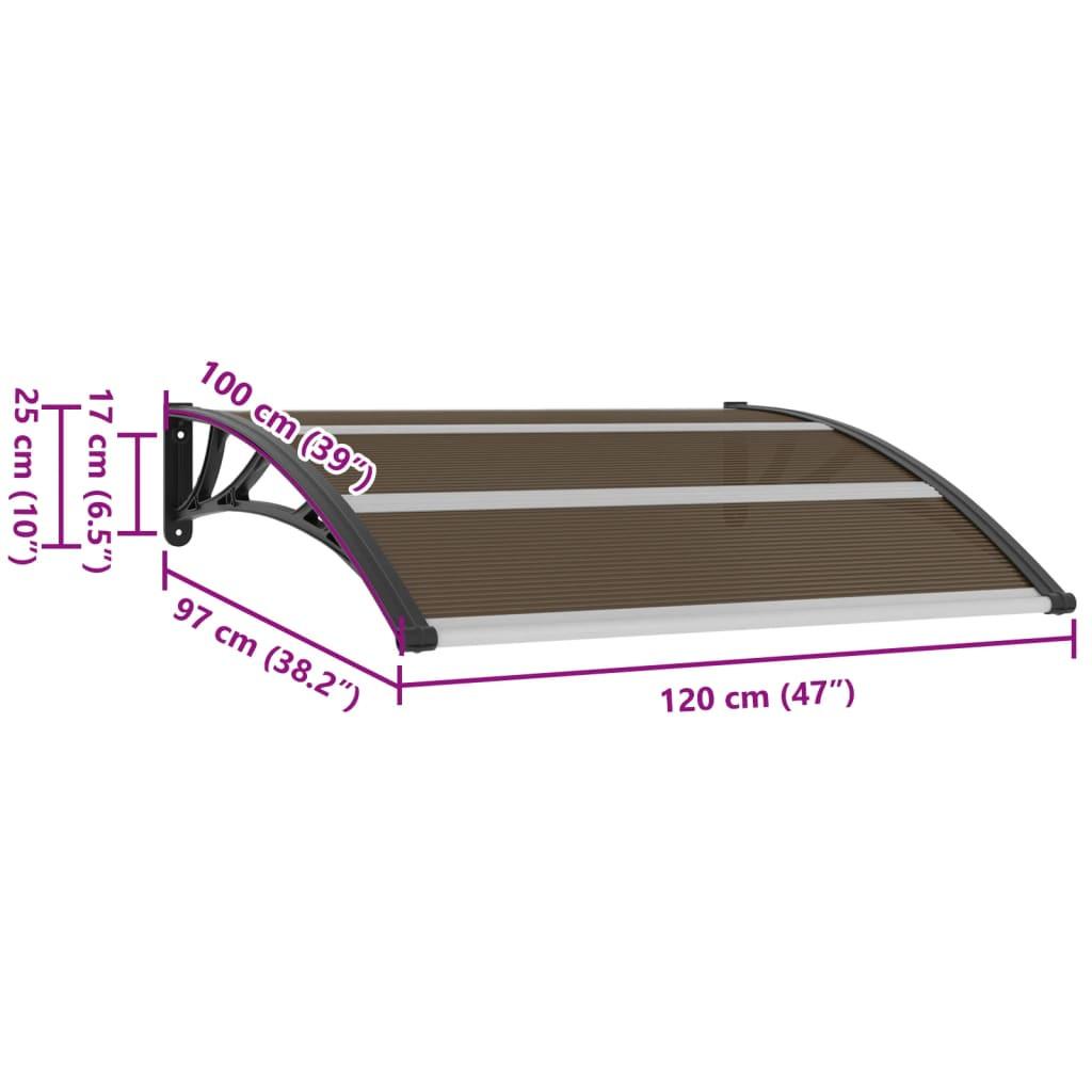 VidaXL Auvent de porte polycarbonate  