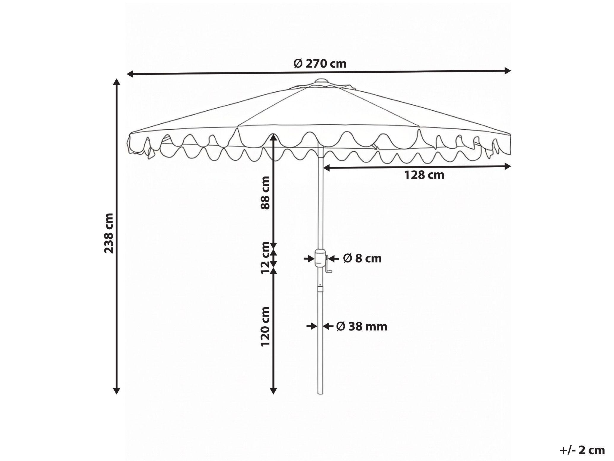 Beliani Ombrellone da esterno en Tessuto Retrò ISOLOTTO  