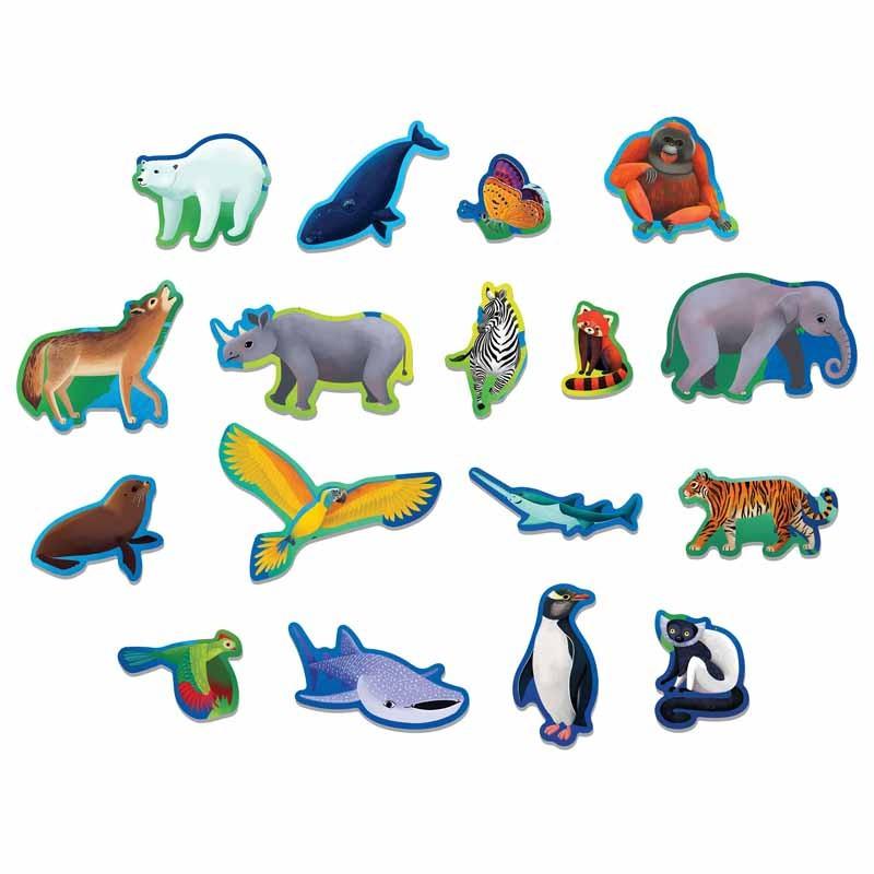 mudpuppy  Geography Puzzle, Endangered Species 80 pcs 