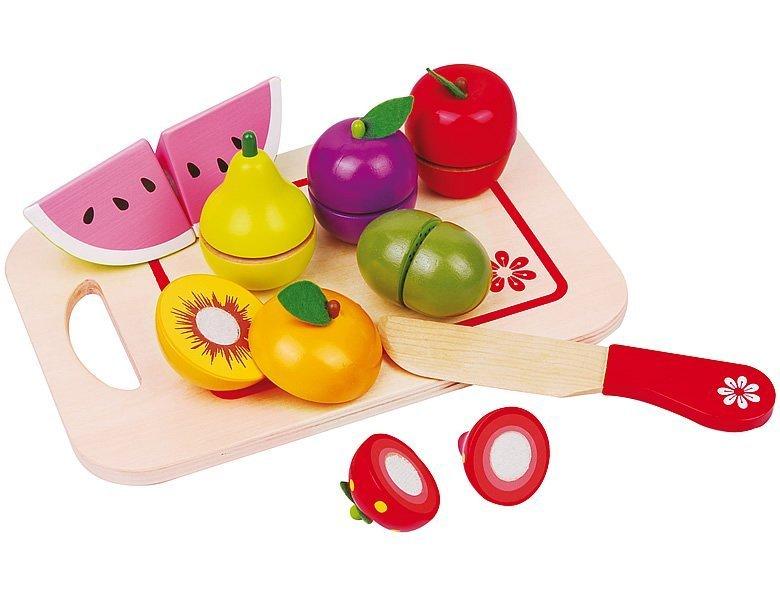 Spielba Holzspielwaren  Rollenspiele Früchte-Set zum schneiden 