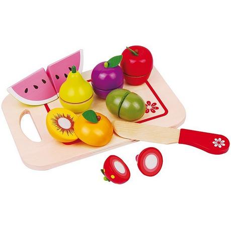 Spielba Holzspielwaren  Rollenspiele Früchte-Set zum schneiden 