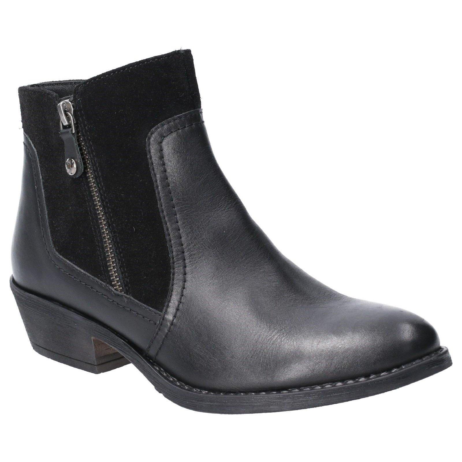 Image of Stiefeletten Isla Zip Up, Leder Damen Schwarz 36