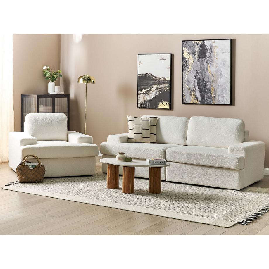 Beliani Wohnzimmer Set aus Bouclé  ALLA  