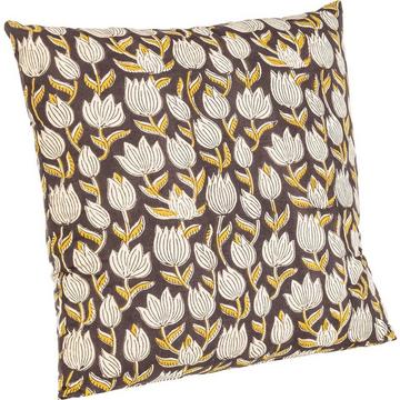 Coussin Calais Tulipe noir 45x45