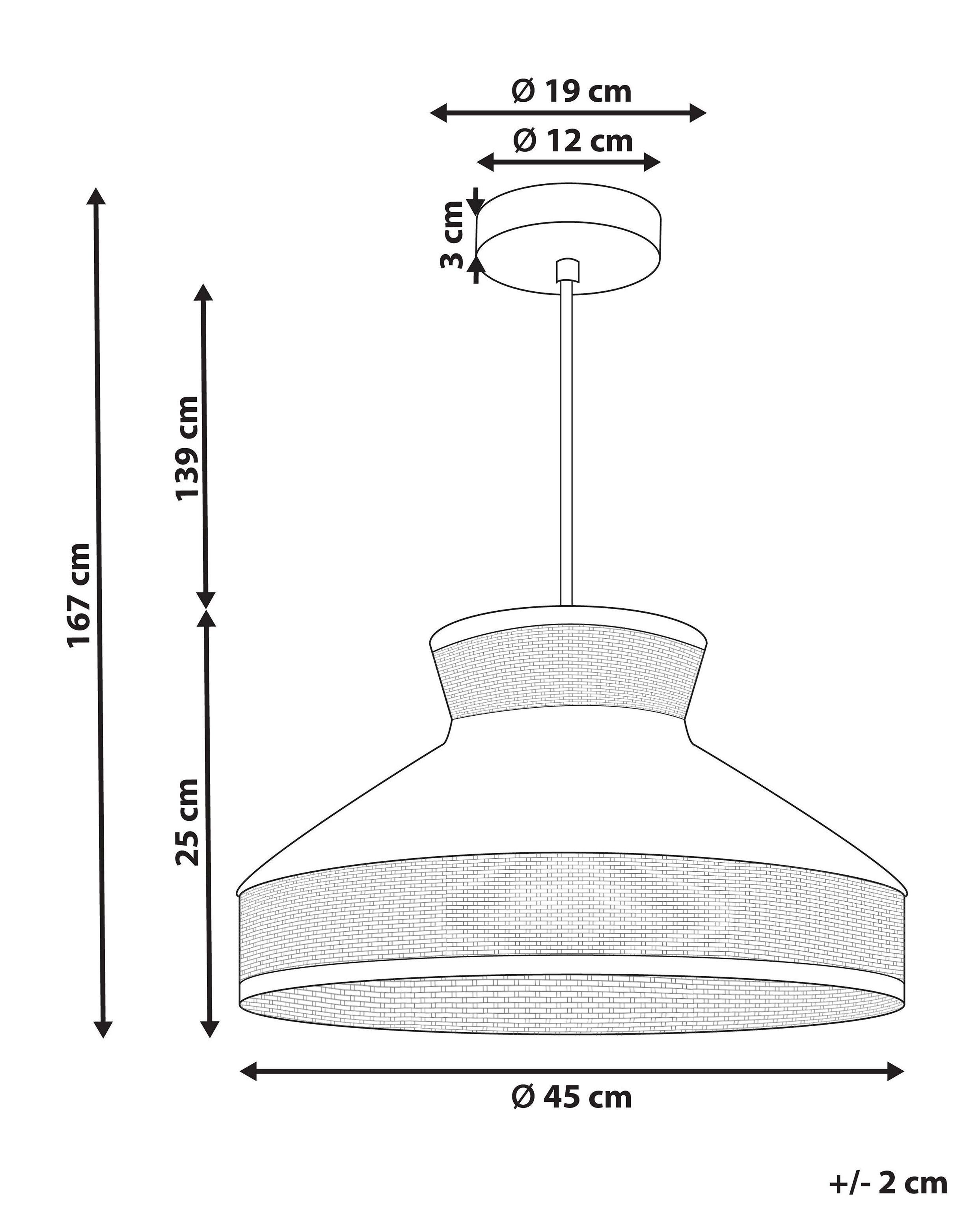 Beliani Lampe suspension en Rotin Moderne BATALI  