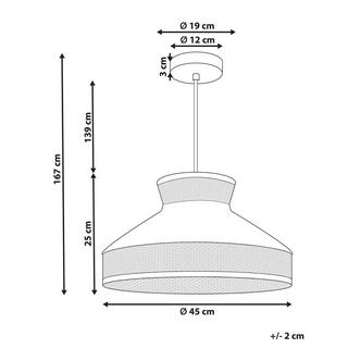 Beliani Lampe suspension en Rotin Moderne BATALI  