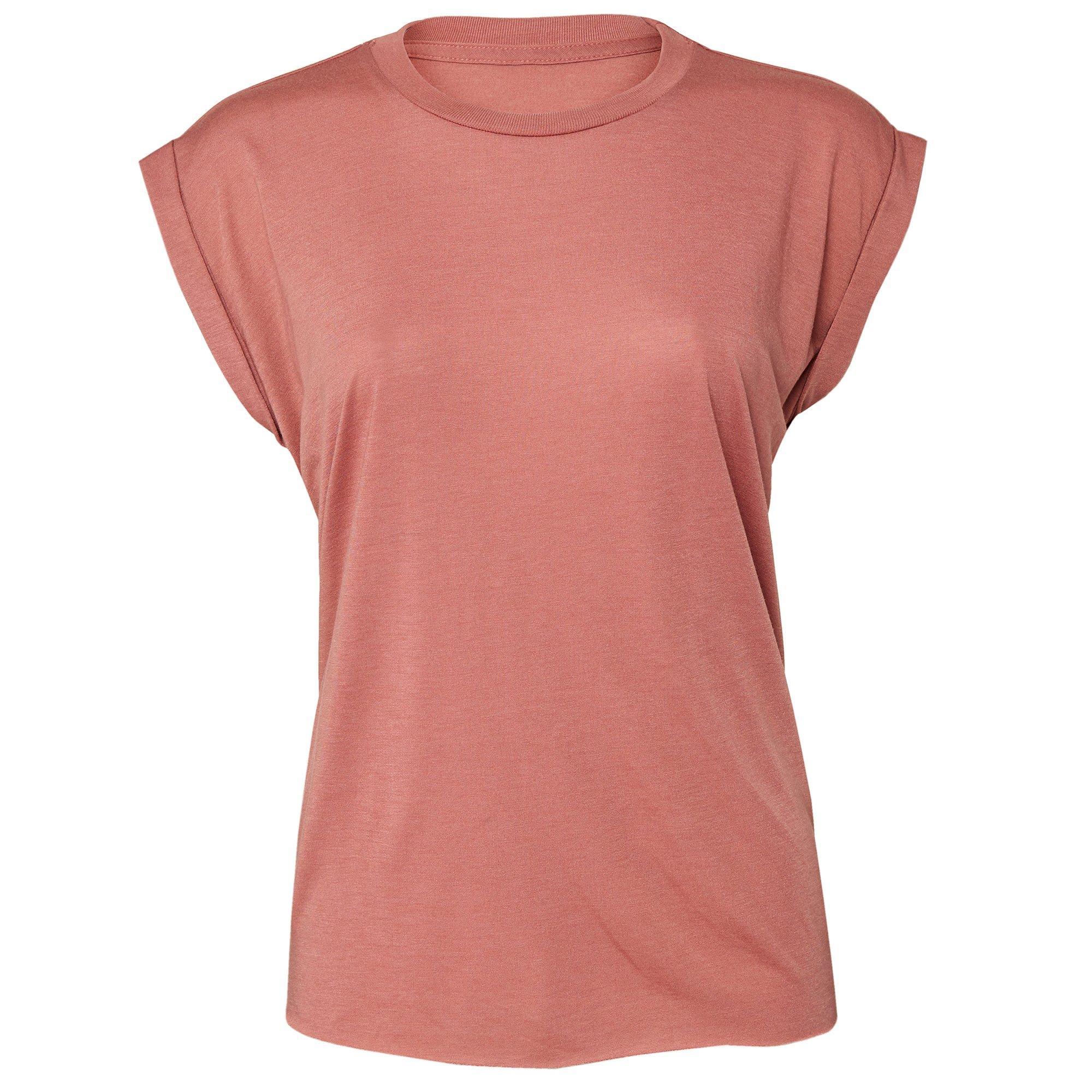 Image of Muscletshirt, Gerollte Ärmel Unisex Lila XL