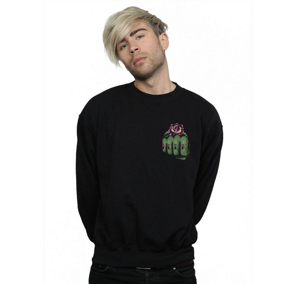 MARVEL Hulk Rose Poing Sweatshirt  