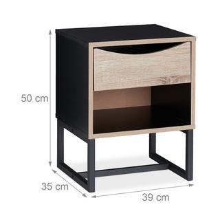 B2X Table de chevet noire  