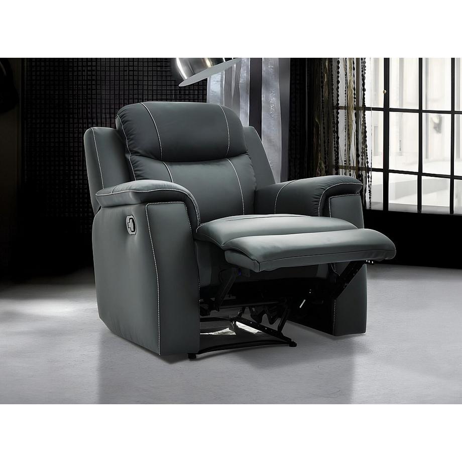 Vente-unique Fauteuil relax EVASION en cuir  