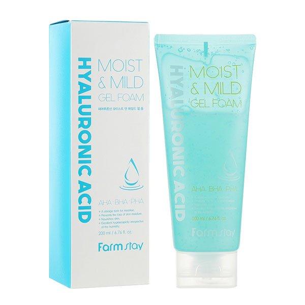 FARM STAY  Hyaluronic Acid Moist & Mild Gel Foam 