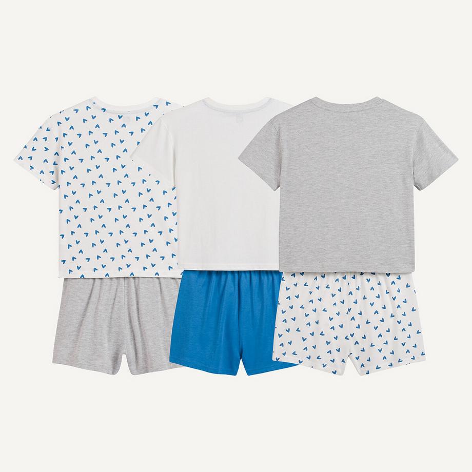 La Redoute Collections  3er-Pack Kurzpyjamas 