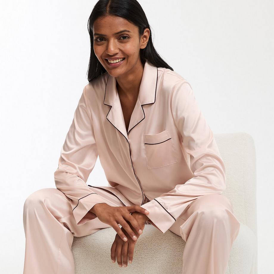 La Redoute Collections Pyjama Longues Manches en Satin  