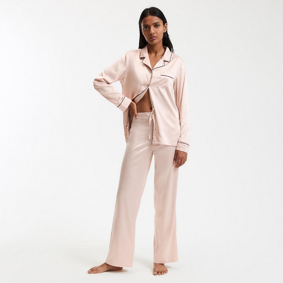 Pyjama manches longues en satin