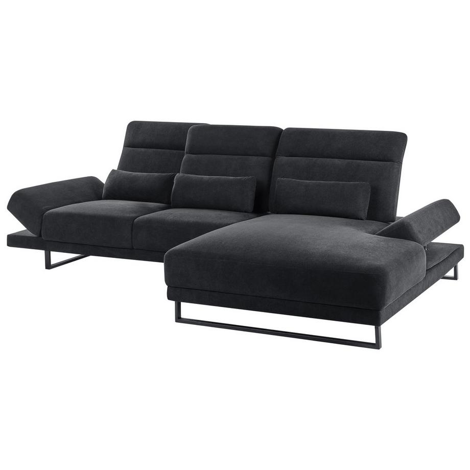 Beliani Linksseitiges Ecksofa aus Stoff  IKAST  