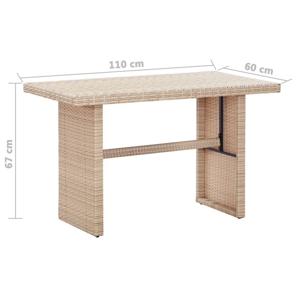 VidaXL Gartentisch poly-rattan  