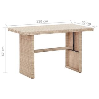 VidaXL Gartentisch poly-rattan  