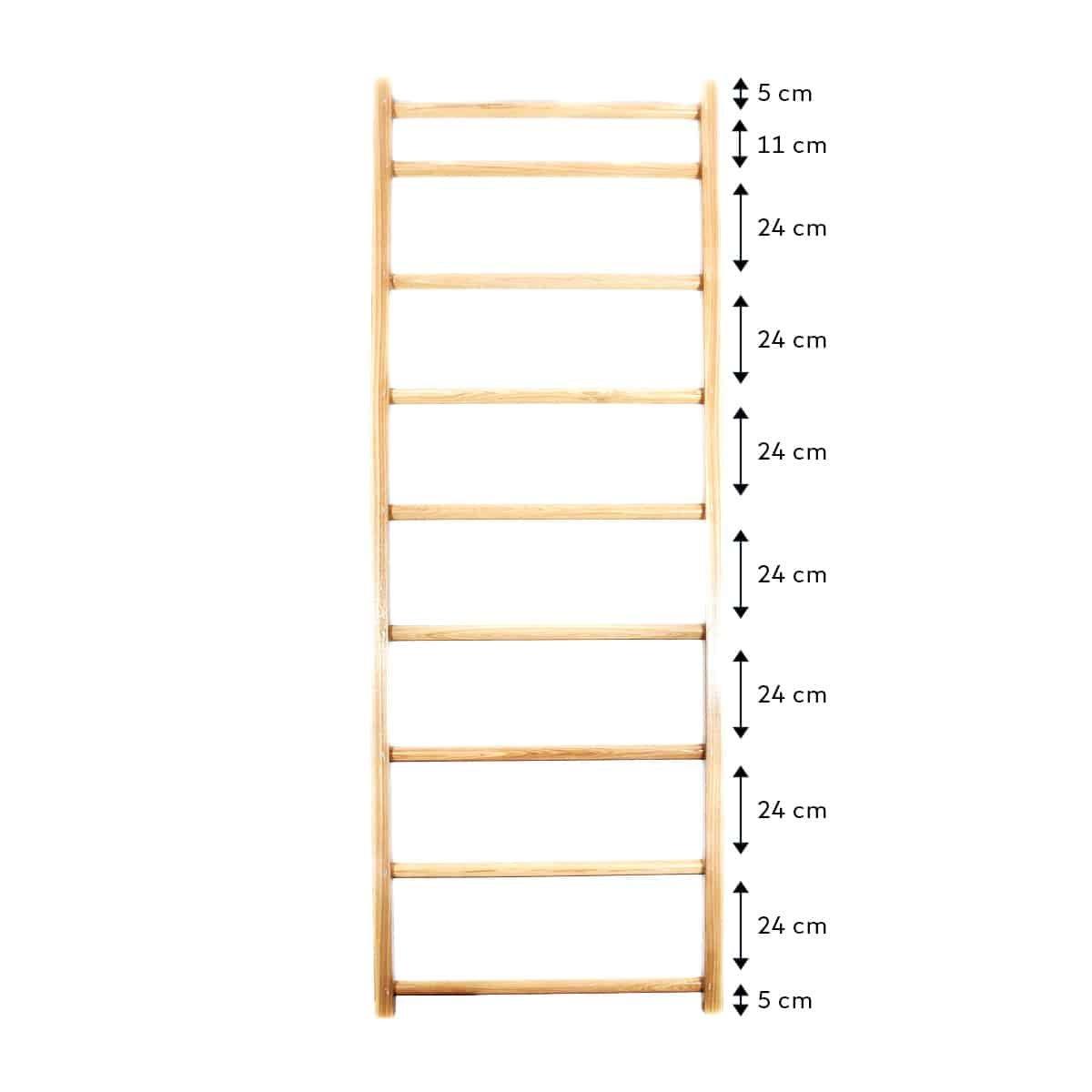 GladiatorFit  Sprossenwand aus Holz Schwedische Gymnastikleiter 