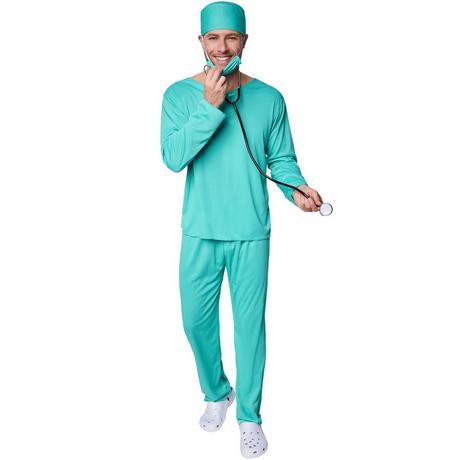 Tectake  Costume da uomo medico chirurgo 