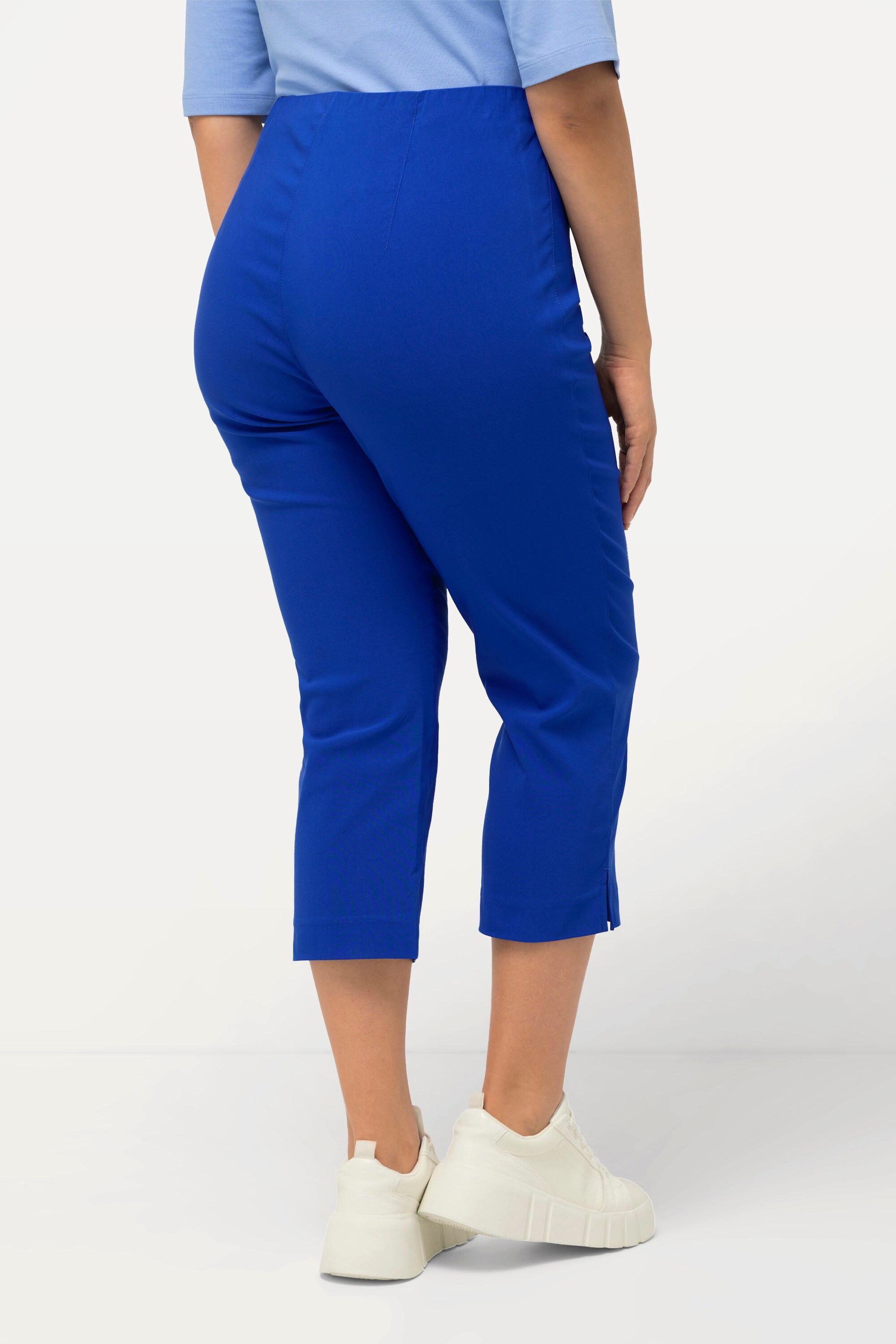 Ulla Popken  Pantalon en bengaline stretch, longueur 3/4 et taille élastique 