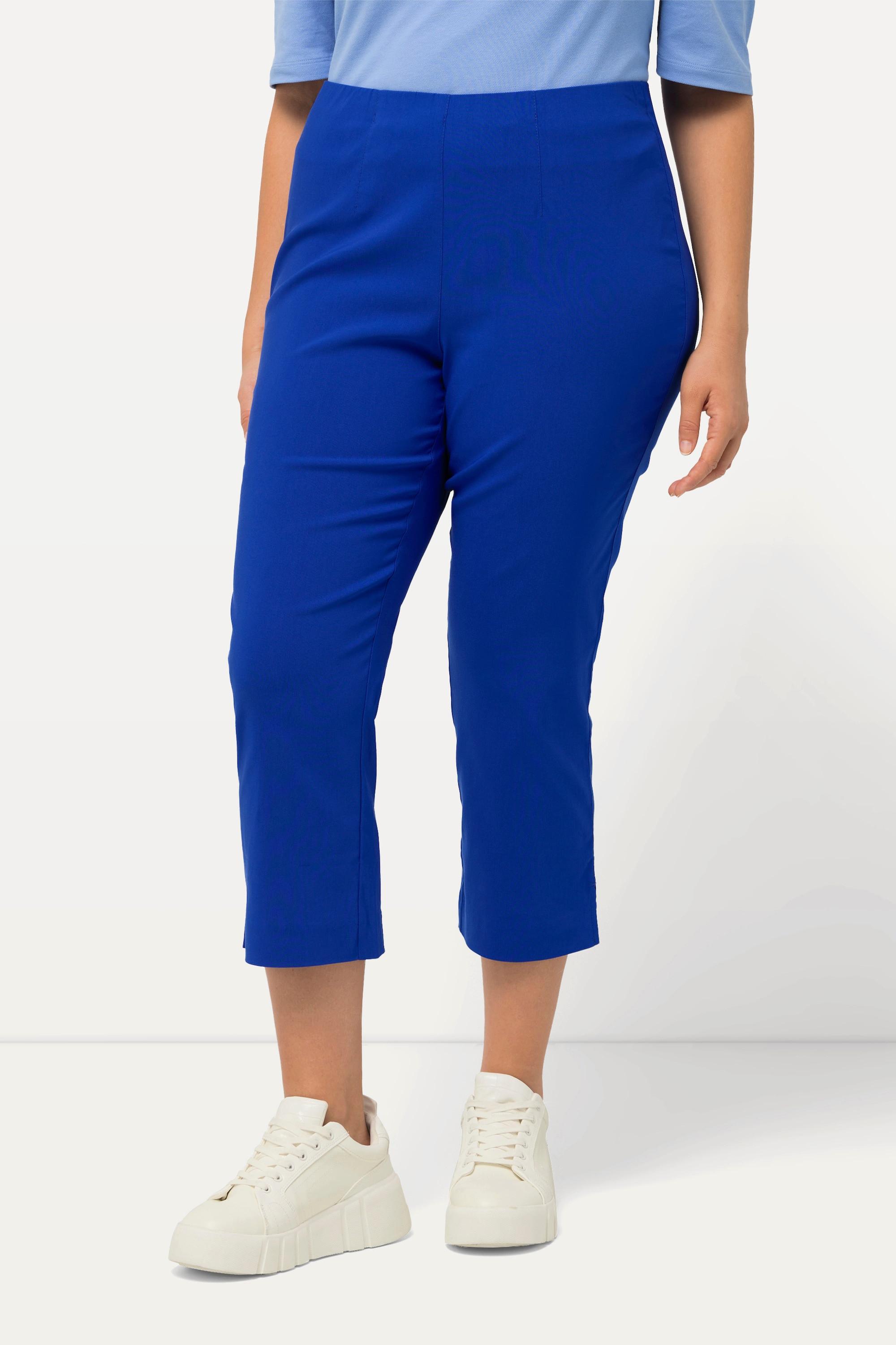 Ulla Popken  Pantalon en bengaline stretch, longueur 3/4 et taille élastique 