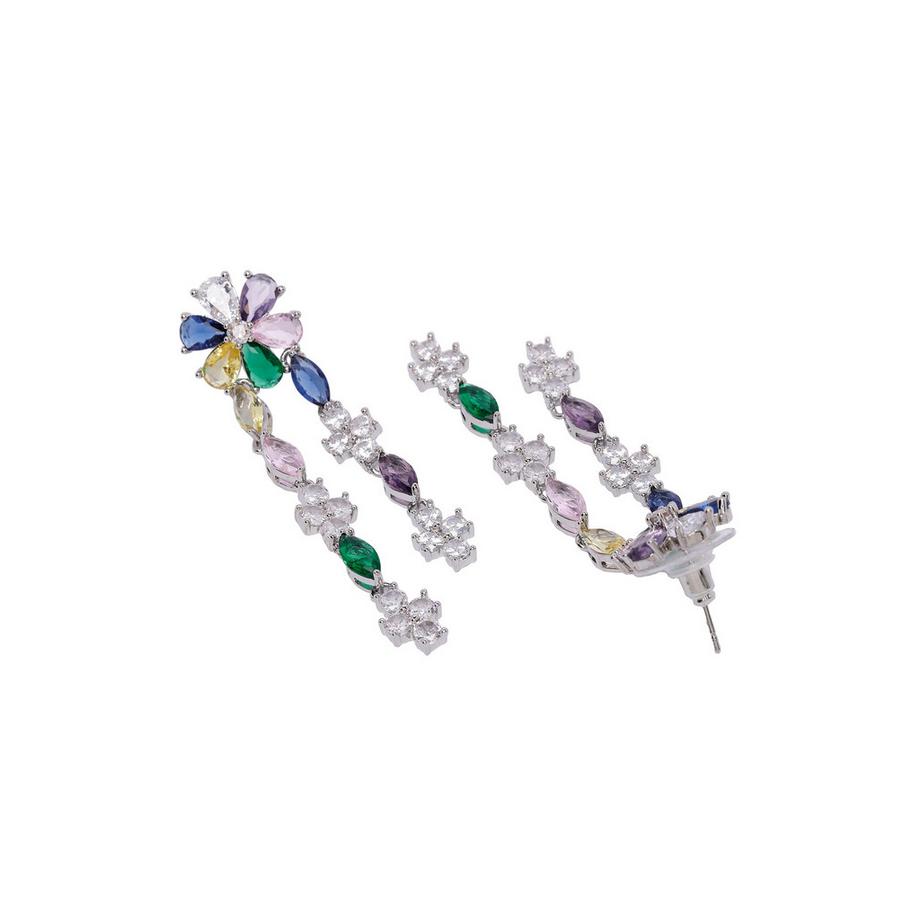 AVANT-GARDE PARIS  Multifarbige Florale Hängeohrringe 