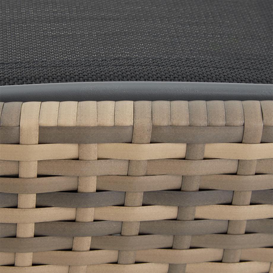 Tectake Lettino prendisole in rattan  Aurora  robusto e resistente ai raggi UV  