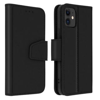 Avizar  Étui clapet iPhone 11 Cuir Premium Noir 