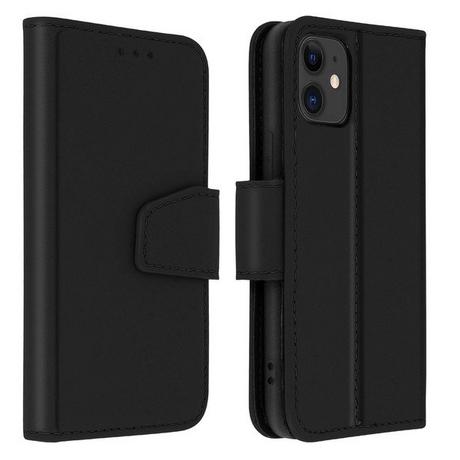 Avizar  Étui clapet iPhone 11 Cuir Premium Noir 