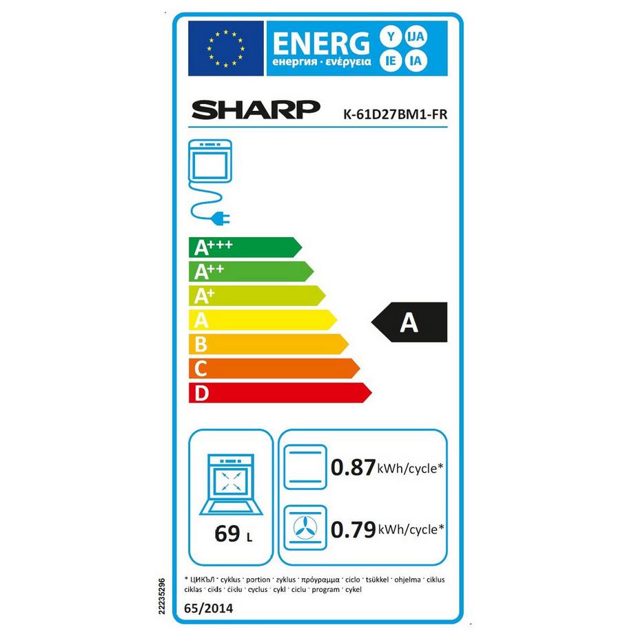 SHARP Four encastrable K-61D27BM1-FR  