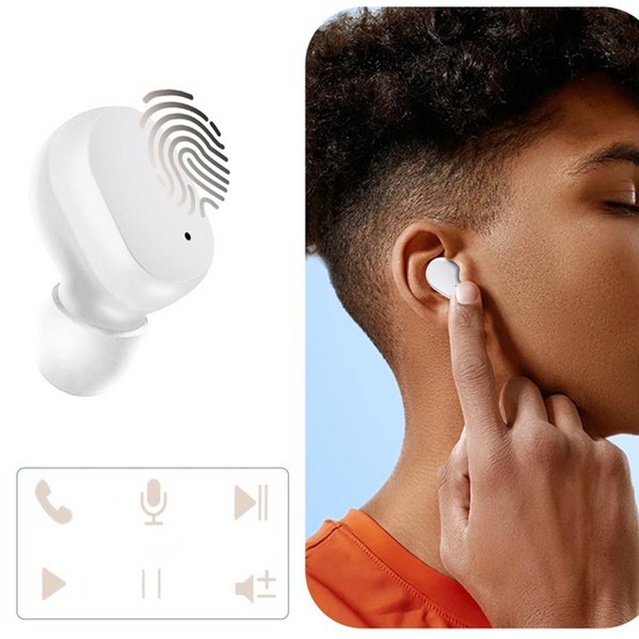 Avizar  Écouteurs Bluetooth 5.2 avec Étui Blanc 